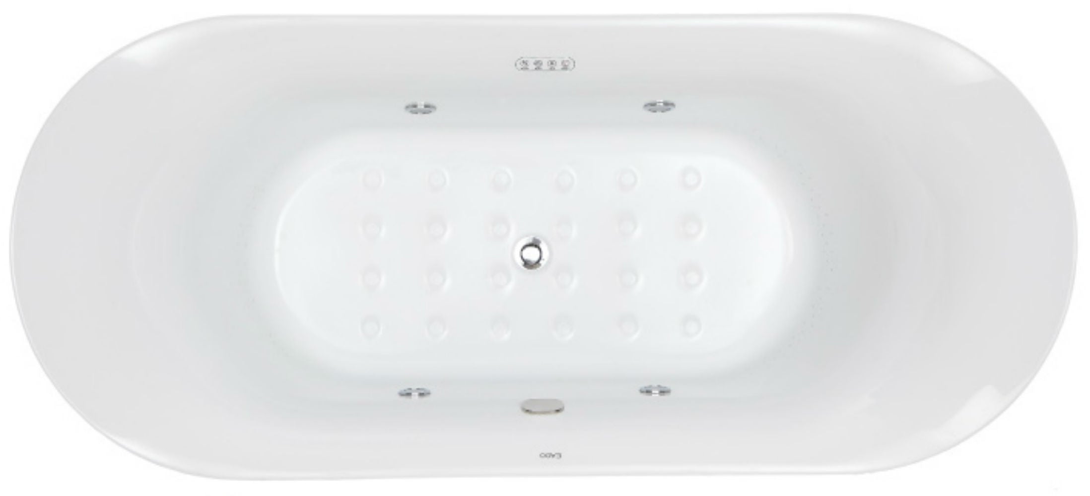 EAGO AM1900 Air Bubble Bathtub White Free Standing Oval (74-inch)