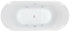 EAGO AM1900 Air Bubble Bathtub White Free Standing Oval (74-inch)