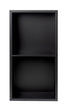 ALFI Built In Shower Shelf w/ Black/White-Stainless Steel + Vertical Double-Shelf (12" x 24")