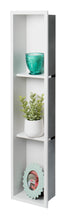 ALFI Built In Shower Shelf Black/White + Stainless Steel (8" x 36")