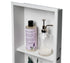 ALFI Built In Shower Shelf w/ Black/White-Stainless Steel + Vertical Double-Shelf (12" x 24")