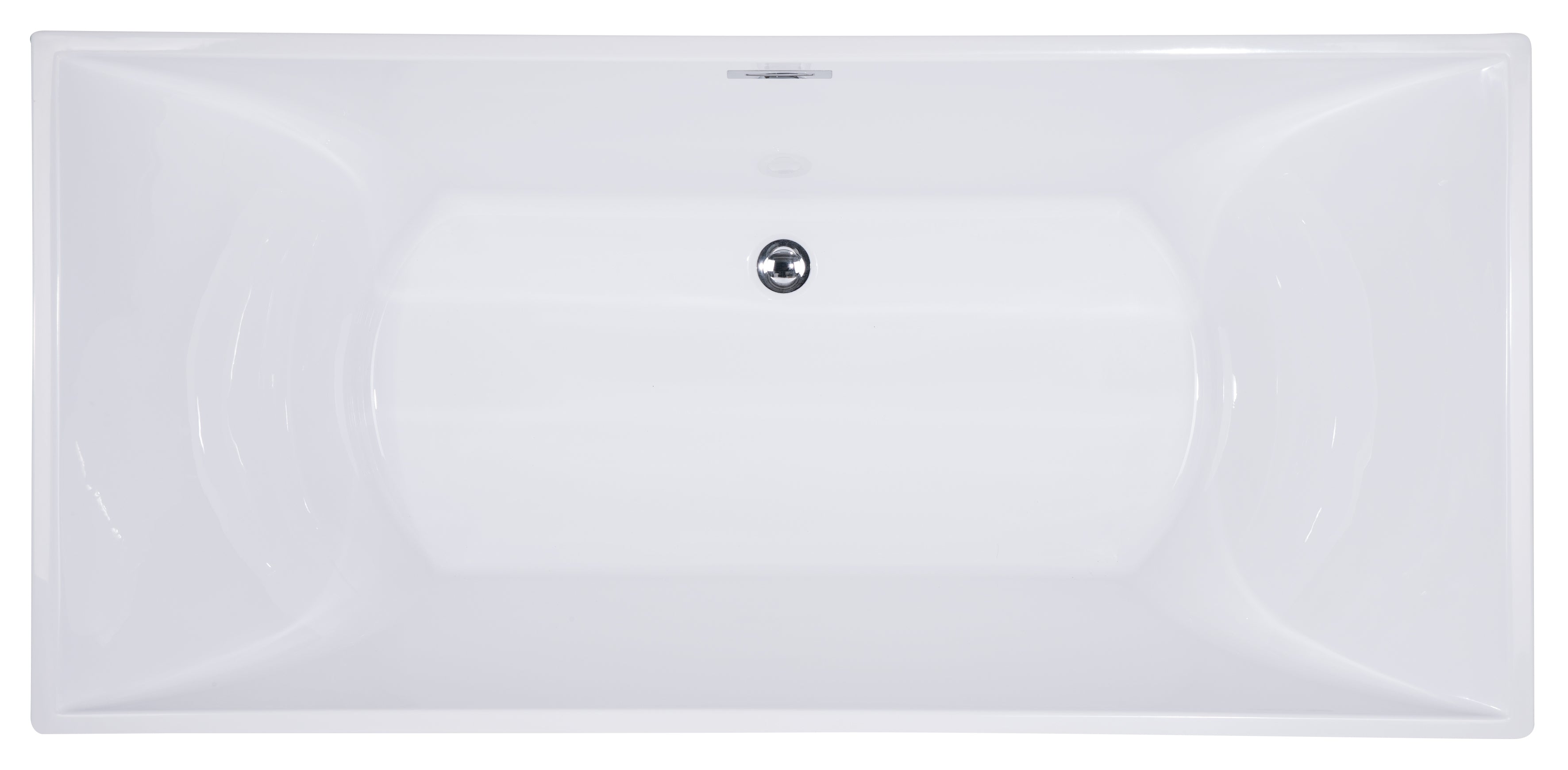 ALFI AB8840 Bathtub White Rectangular Acrylic Free Standing Soaker (67-inch)