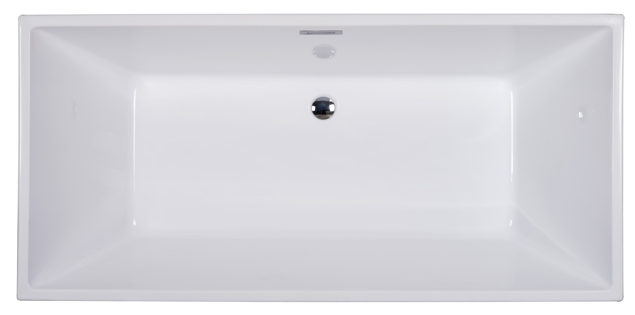 ALFI AB8832 Bathtub White Rectangular Acrylic Free Standing Soaker (67-inch)