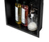 ALFI Built In Shower Shelf w/ Black/White-Stainless Steel + Vertical Double-Shelf (12" x 24")