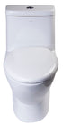 EAGO TB346 Toilet Elongated Dual-Flush w/ High Efficiency Low Flush White