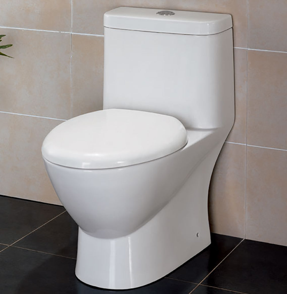 EAGO TB346 Toilet Elongated Dual-Flush w/ High Efficiency Low Flush White