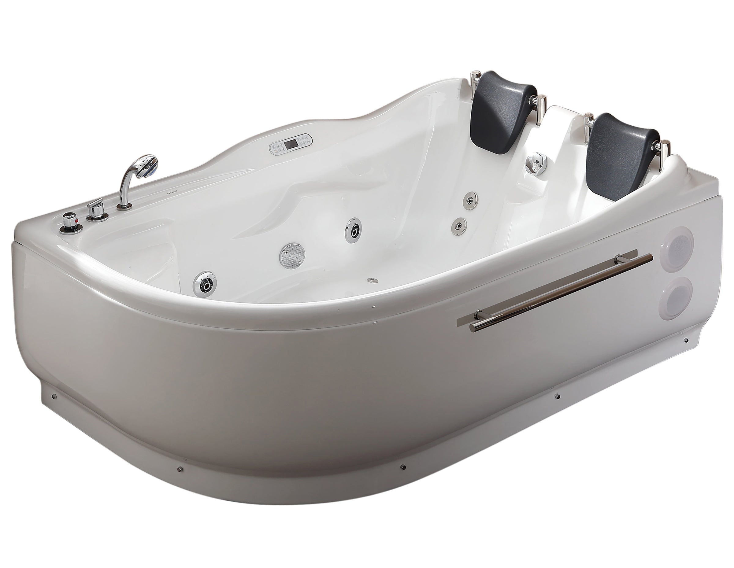EAGO AM124ETL Corner Whirlpool Tub Acrylic White