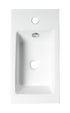 ALFI ABC116 Sink with Faucet Hole White Small Rectangular Wall Mounted Ceramic (20-inch)