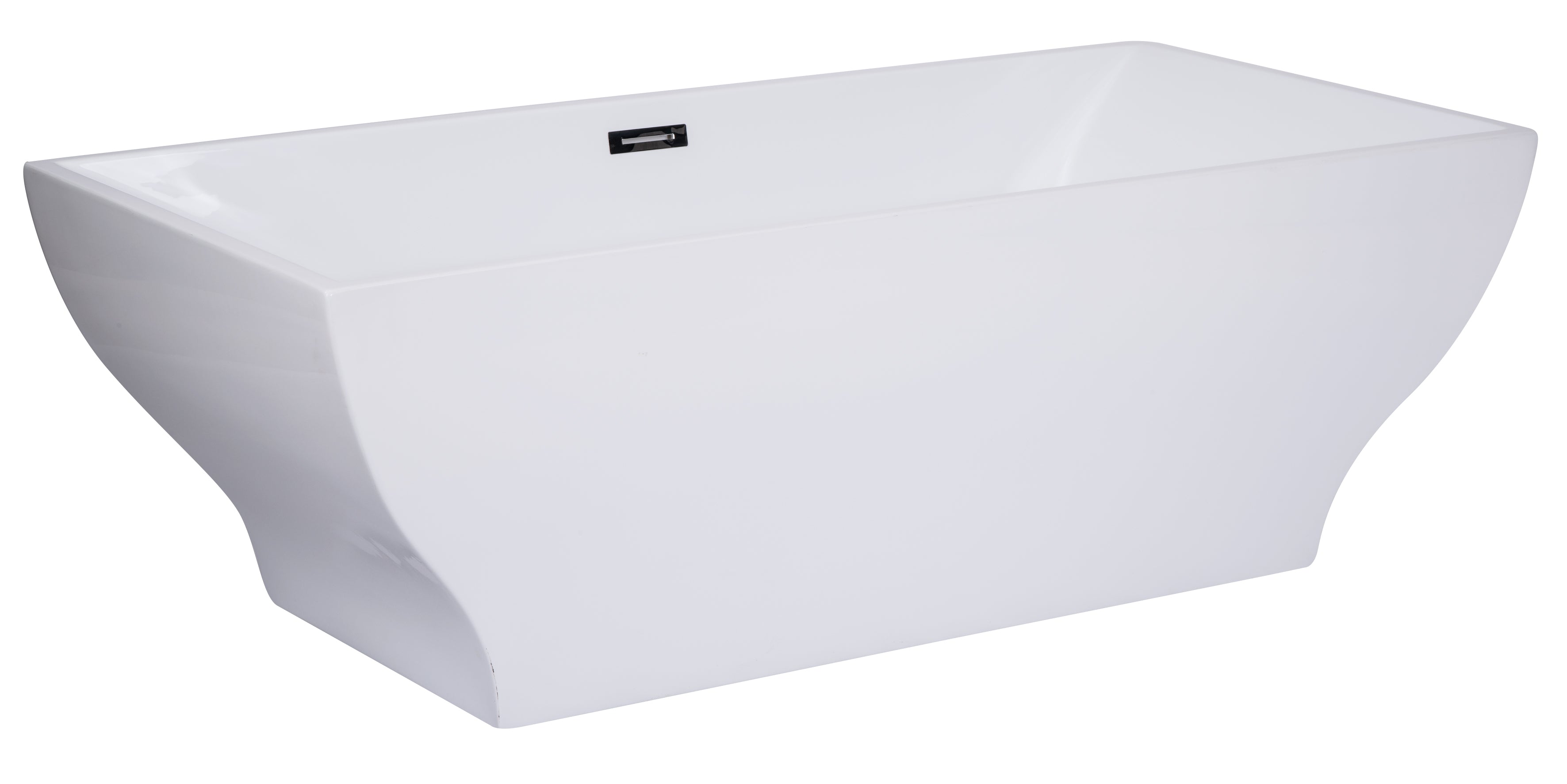 ALFI AB8840 Bathtub White Rectangular Acrylic Free Standing Soaker (67-inch)