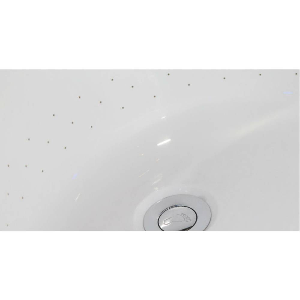 EAGO AM1900 Air Bubble Bathtub White Free Standing Oval (74-inch)