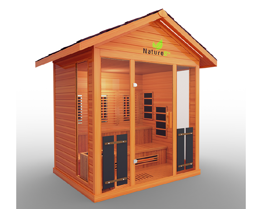 Medical Saunas "Nature 8 Plus" Outdoor Hybrid-Sauna (infrared+traditional)