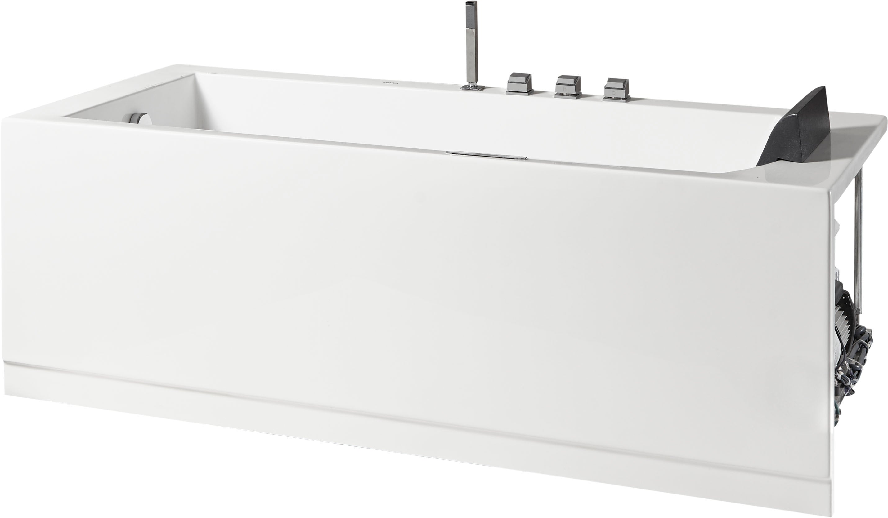EAGO AM154ETL Whirlpool Bathtub Acrylic White Rectangular w/ Fixtures