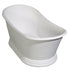 ALFI AB9950 Bathtub White Matte Pedestal Solid Surface Resin (67-inch)