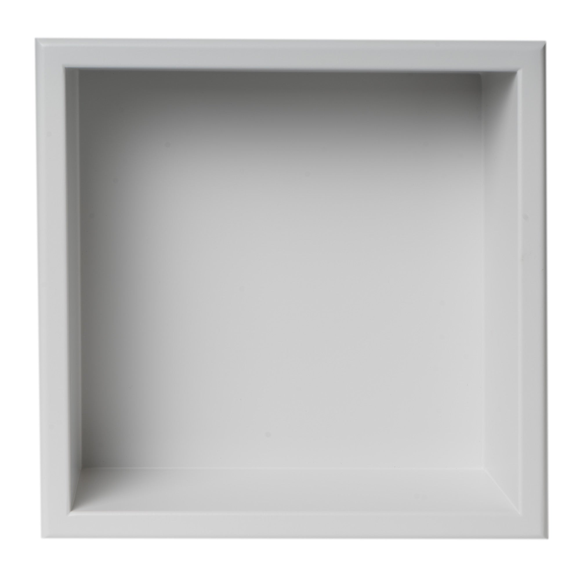 ALFI Built In Shower Shelf w/ Black/White-Stainless Steel (12" x 12")