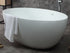 ALFI AB9941 Bathtub White Oval Solid Surface Smooth Resin Soaker (67-inch)