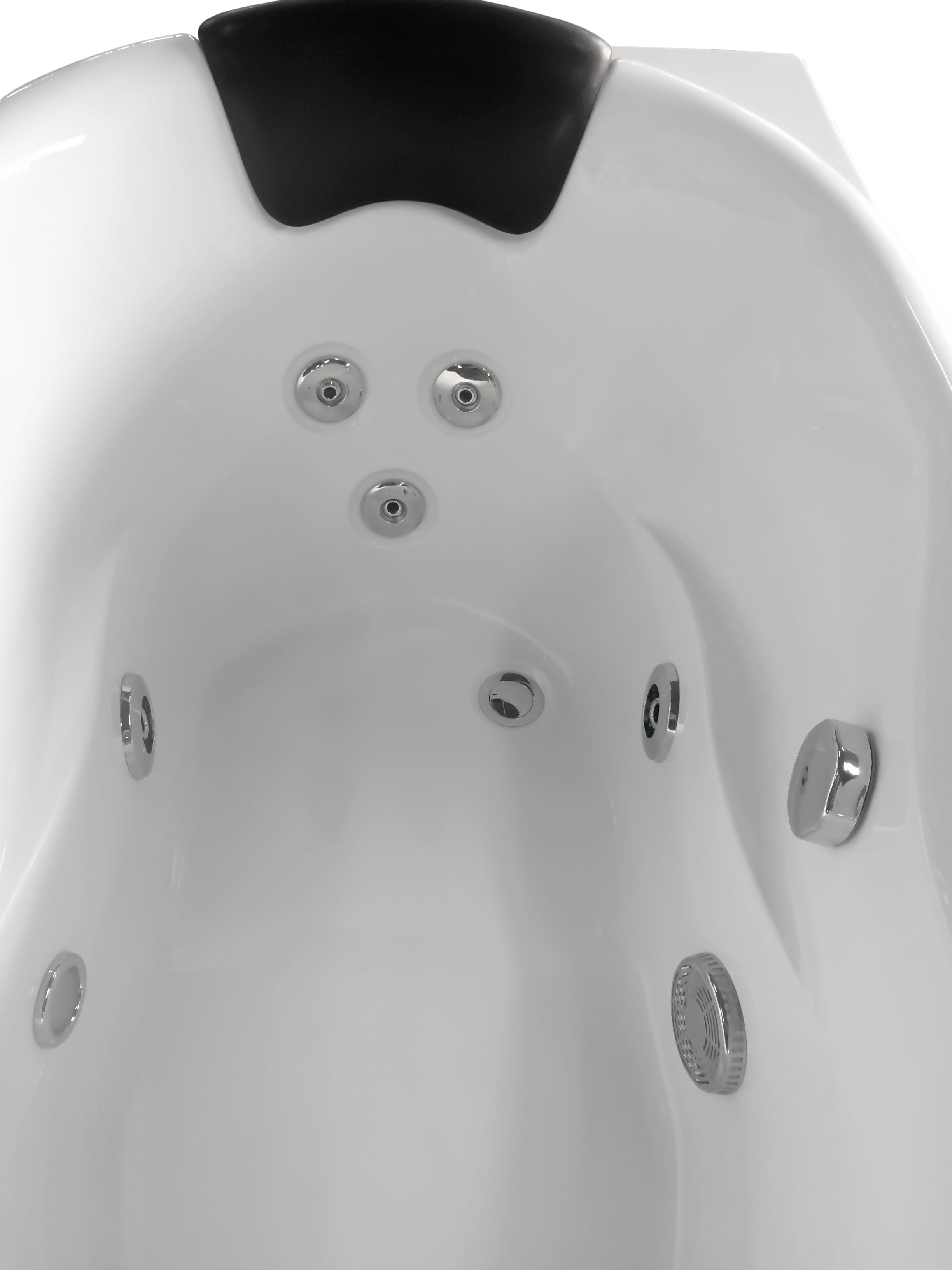 EAGO AM175 Corner Whirlpool Bathtub White Acrylic Jetted w/ Fixtures