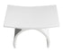 ALFI ABST77 Bathroom & Shower Stool w/ Arched Solid Surface Resin (white/black)