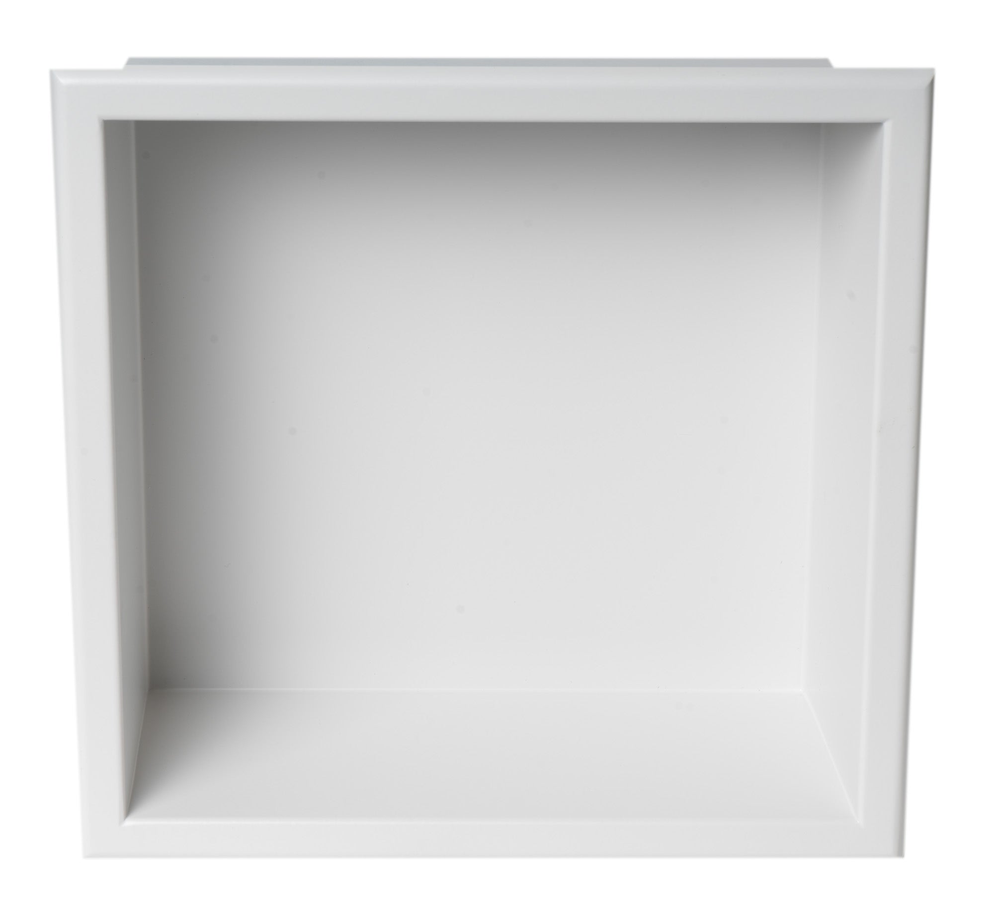 ALFI Built In Shower Shelf w/ Black/White-Stainless Steel (12" x 12")