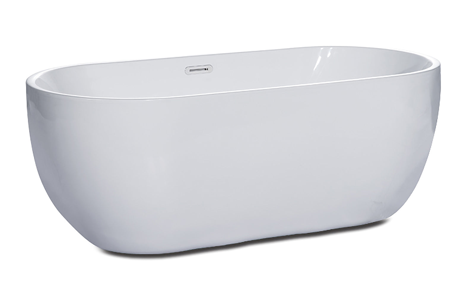 ALFI AB8839 Bathtub White Oval Acrylic Free Standing Soaker (67-inch)