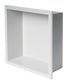 ALFI Built In Shower Shelf w/ Black/White-Stainless Steel (12" x 12")