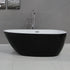 ALFI AB8862 Bathtub Black/White Oval Free Standing Soaker (59-inch)