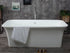 ALFI AB9942 Bathtub White Rectangular Solid Surface Smooth Resin Soaker (67-inch)
