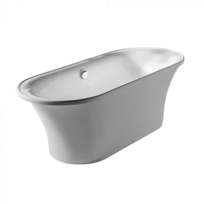 Whitehaus WHBL175BATH Bathtub Oval Double-Side Freestanding Acrylic Soaker