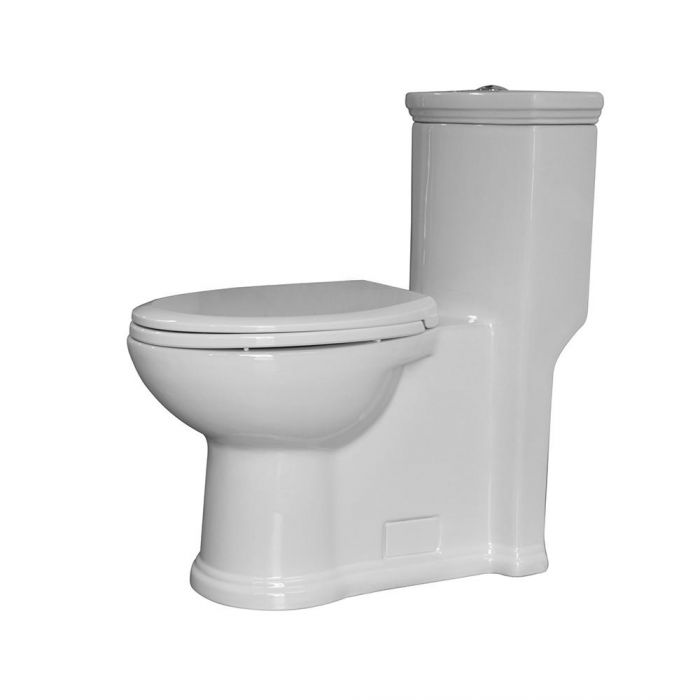 Whitehaus WHMFL3364-EB Toilet Magic Flush White One Piece