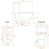 Whitehaus WHMFL3364-EB Toilet Magic Flush White One Piece