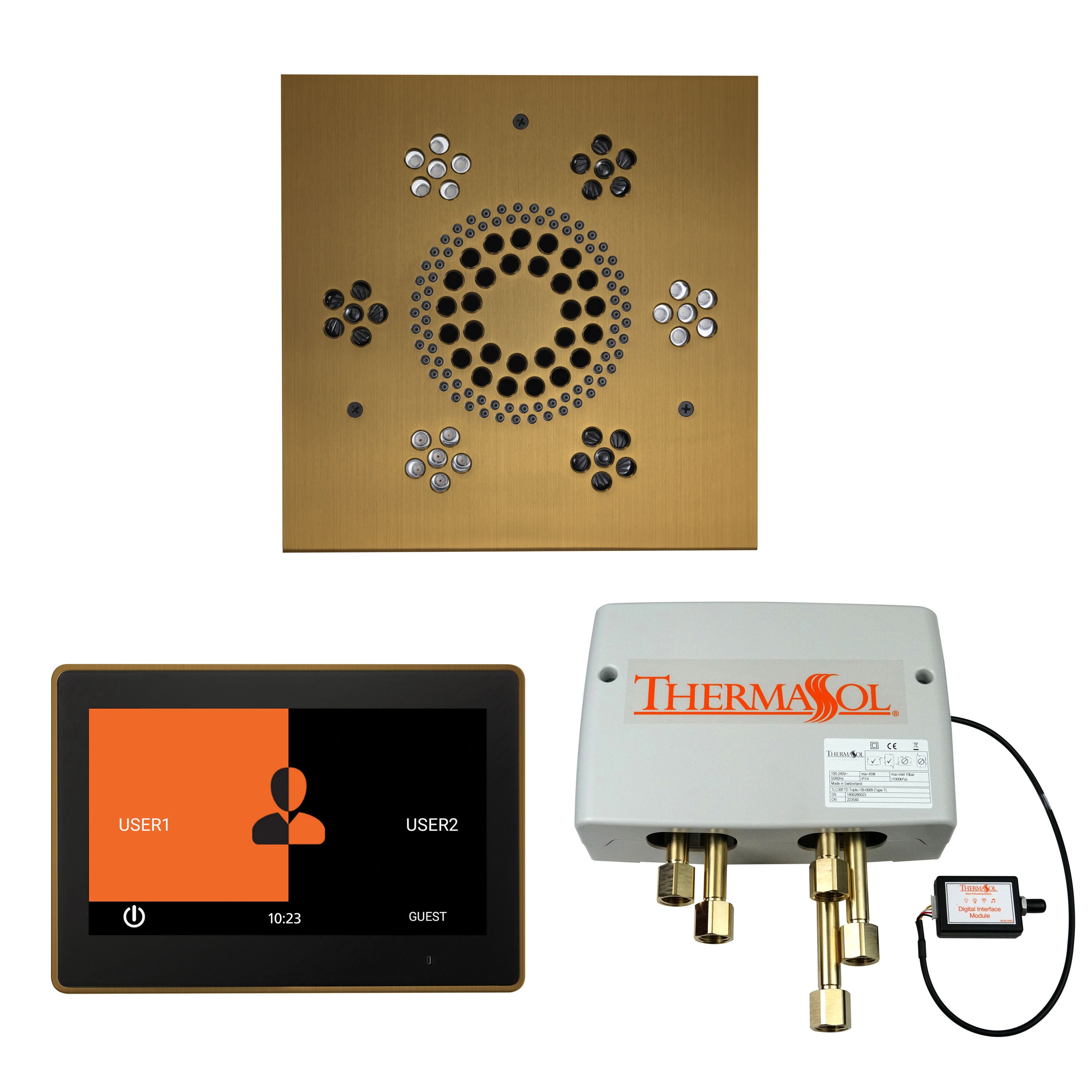 ThermaSol Shower Kit - The Wellness Shower Package with 10" ThermaTouch