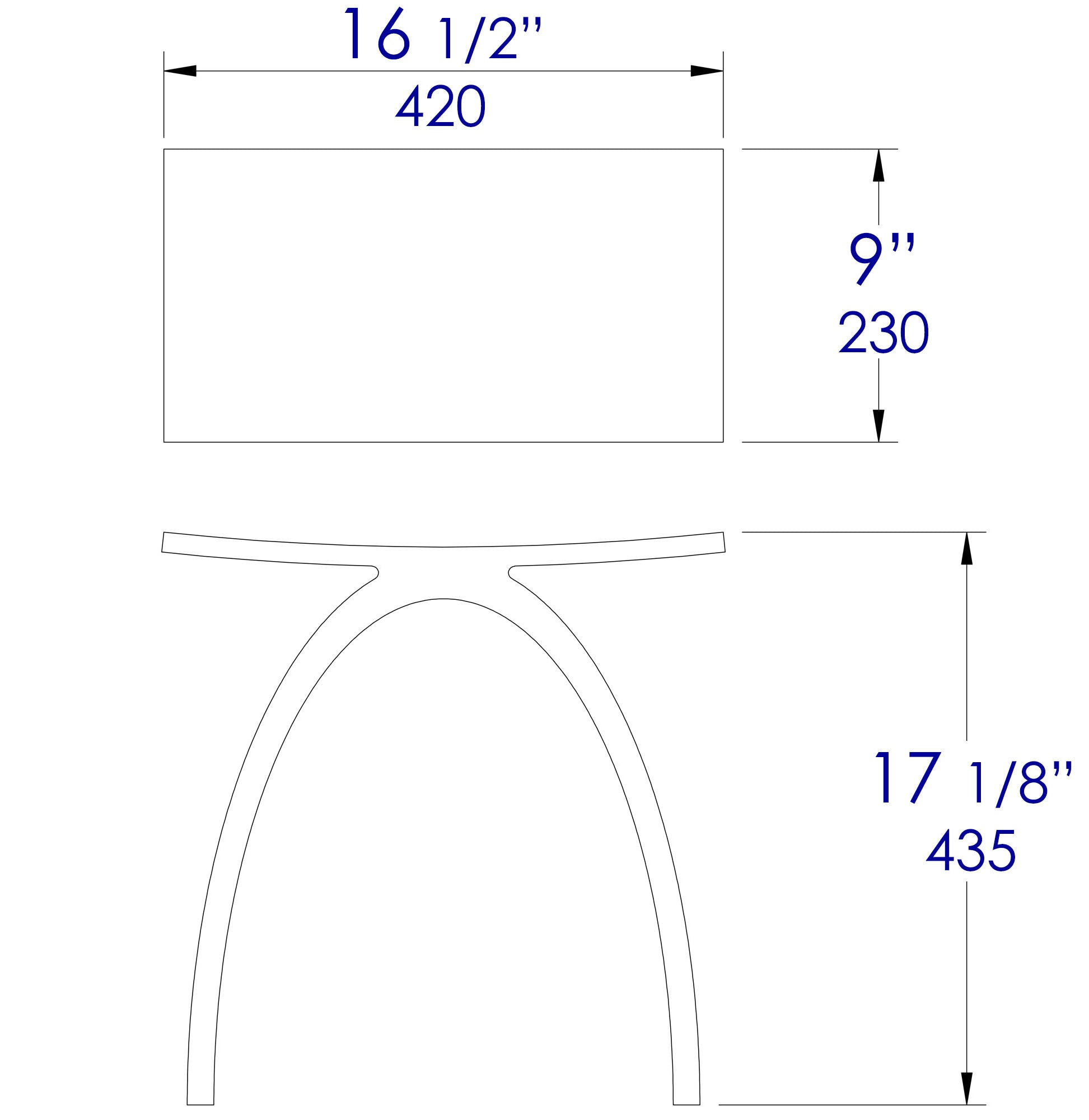 ALFI ABST77 Bathroom & Shower Stool w/ Arched Solid Surface Resin (white/black)