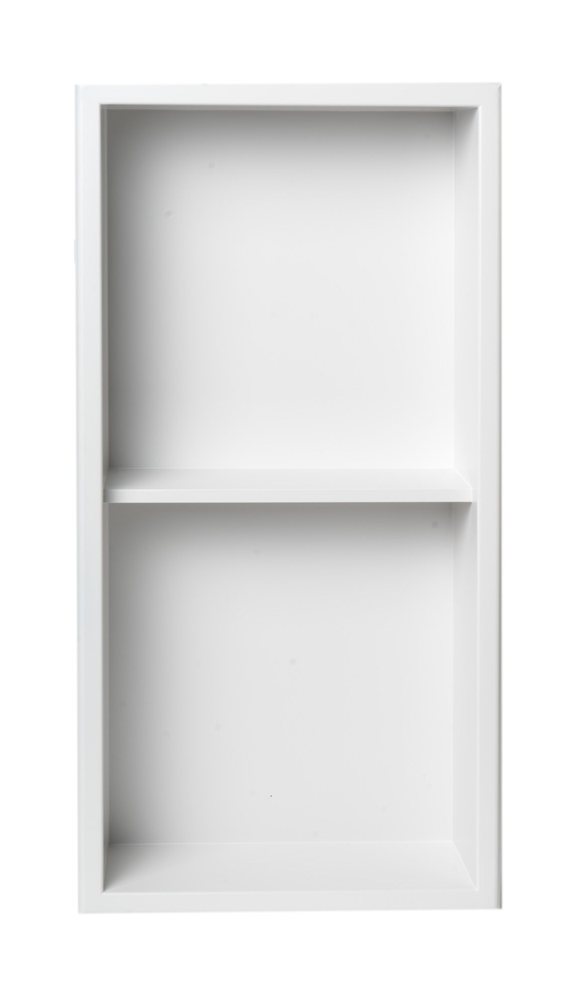 ALFI Built In Shower Shelf w/ Black/White-Stainless Steel + Vertical Double-Shelf (12" x 24")